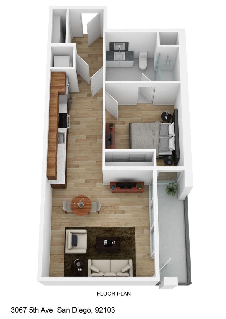 San Diego Apartment: 3067 5th Ave.