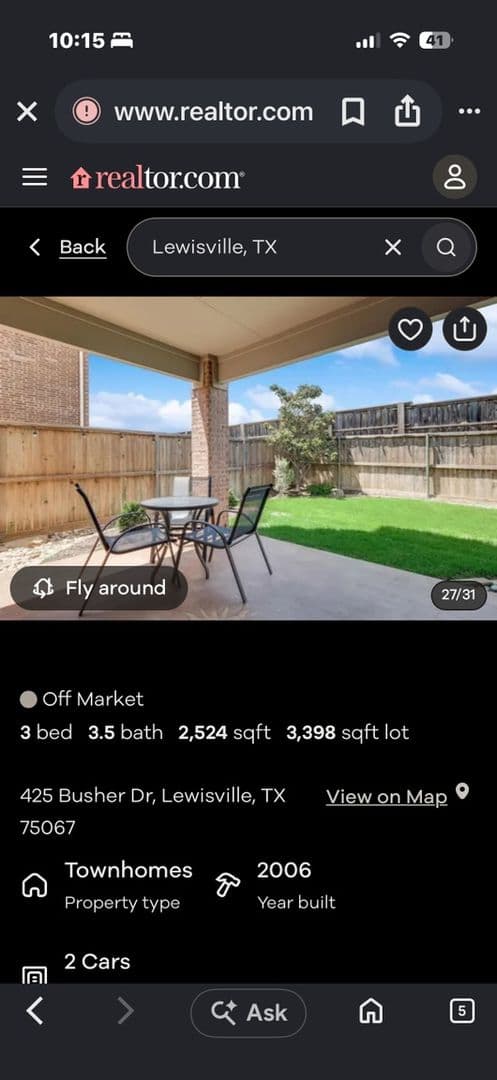 Lewisville Townhome: 425 Busher Dr