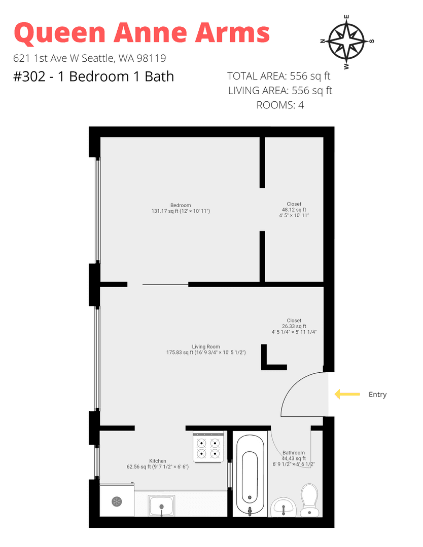 Seattle Apartment: 621 1st Ave. W.