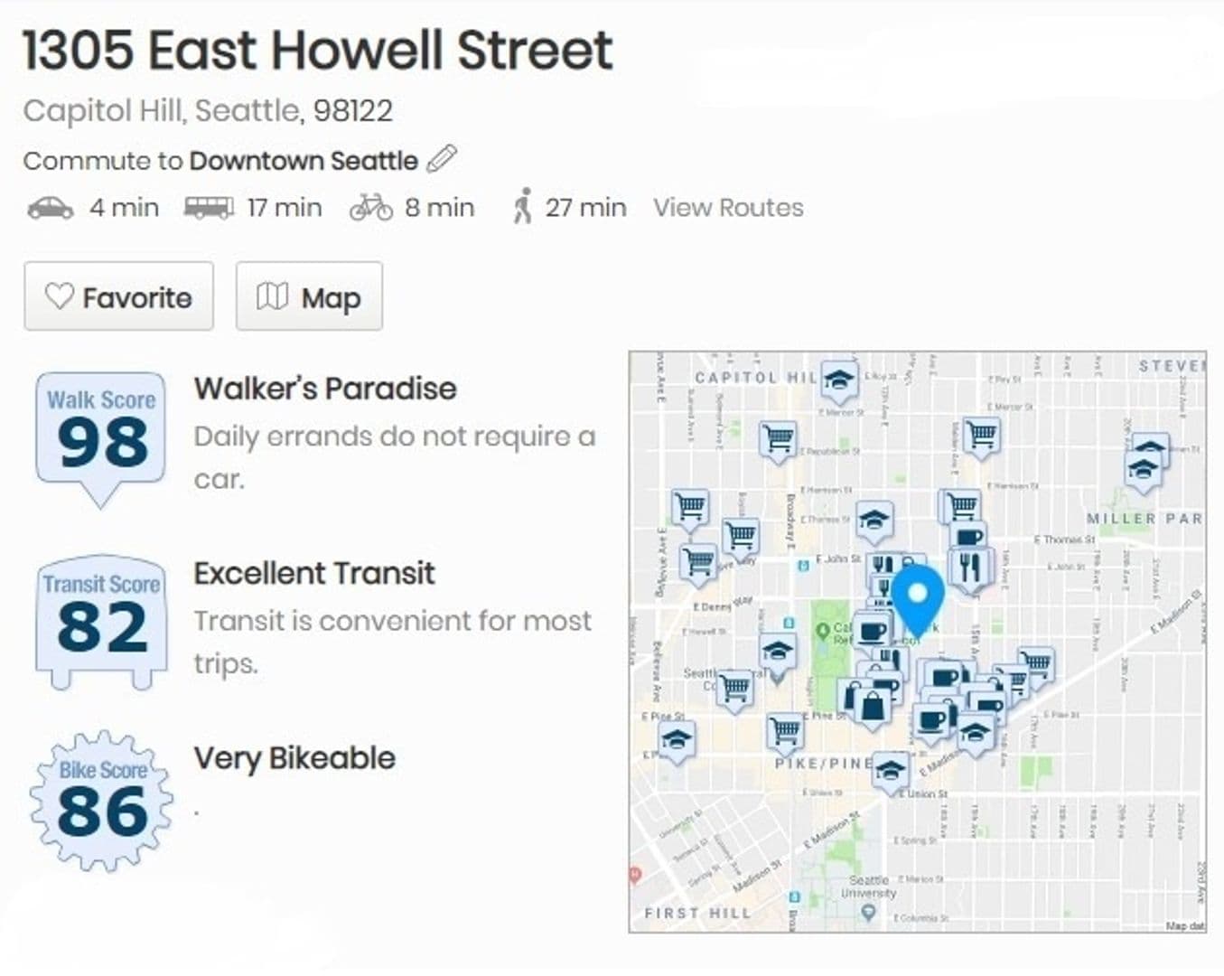 Seattle Apartment: 1305 E. Howell St.