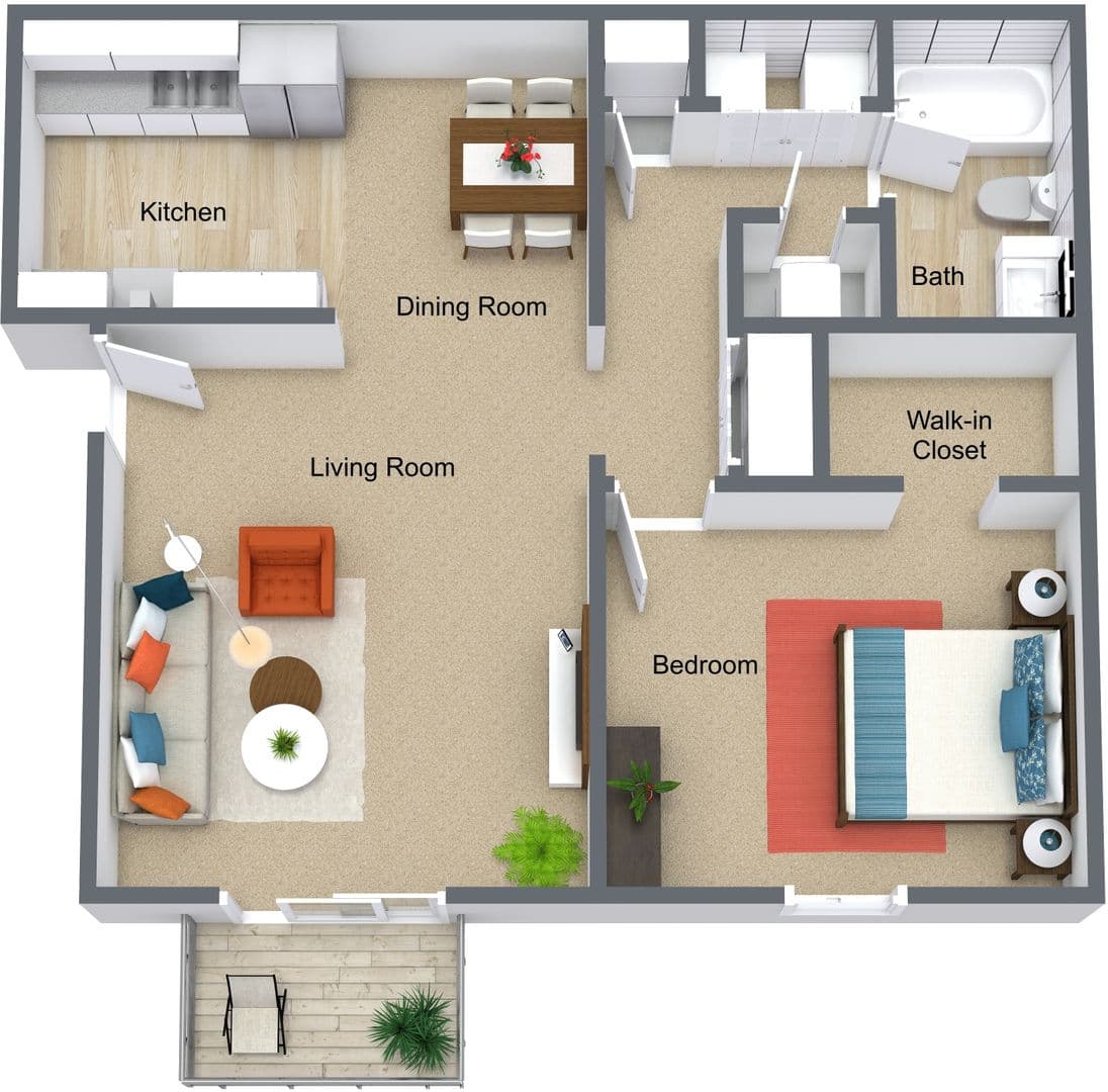 Bellevue Apartment: 14812 Normandy Blvd