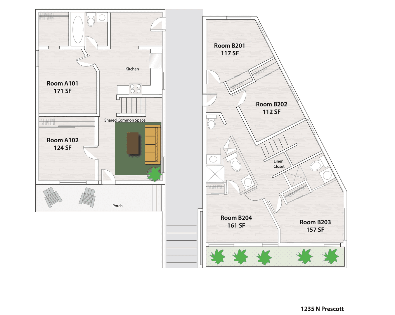 Portland Apartment: 1229 N Prescott Street