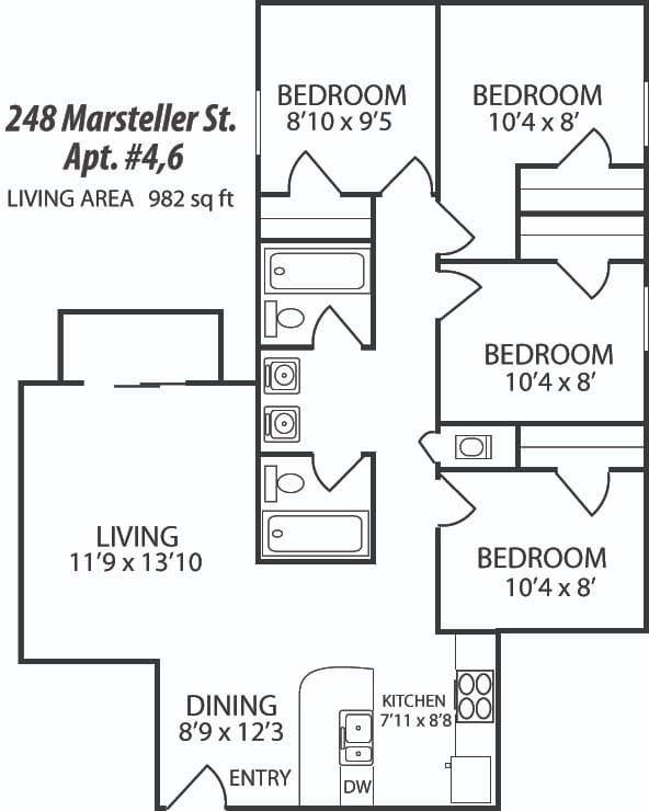 West Lafayette Apartment: 248 Marsteller St.