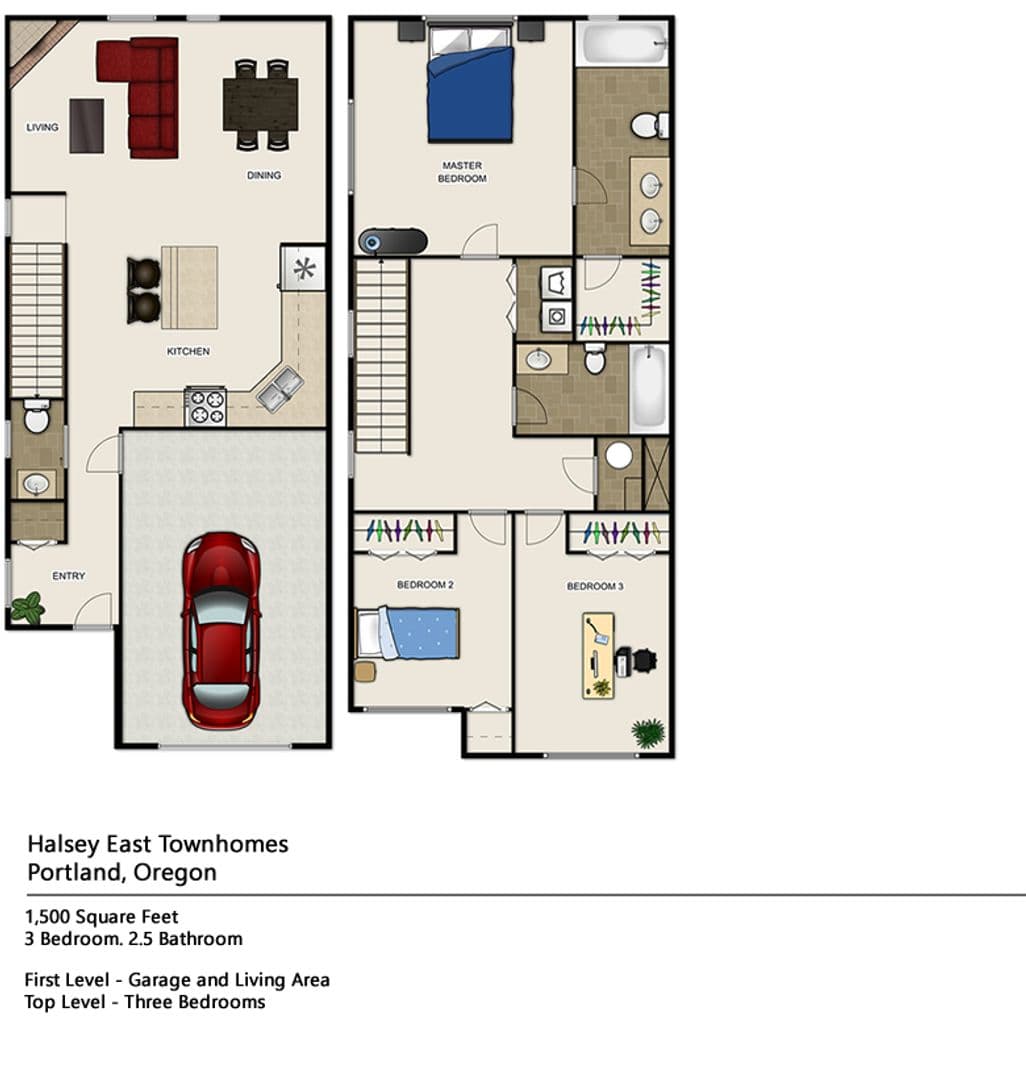 Portland Townhome: 16906 NE Halsey Street