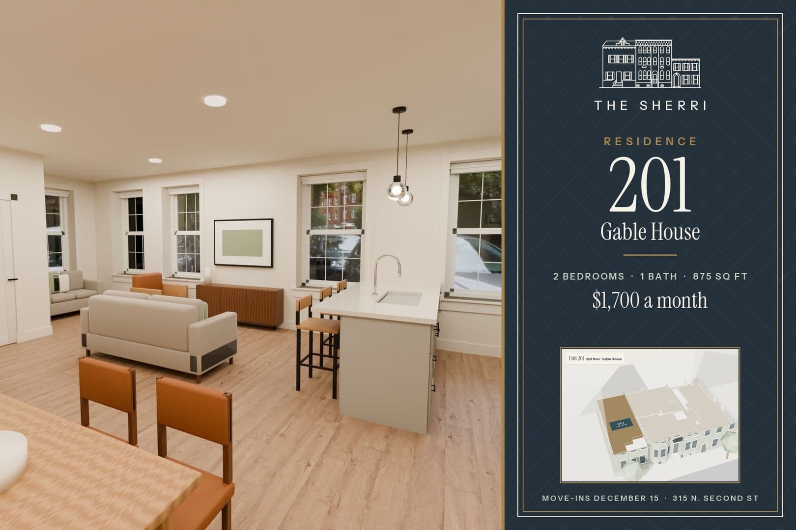Harrisburg Apartment: 315 N 2nd St - 201