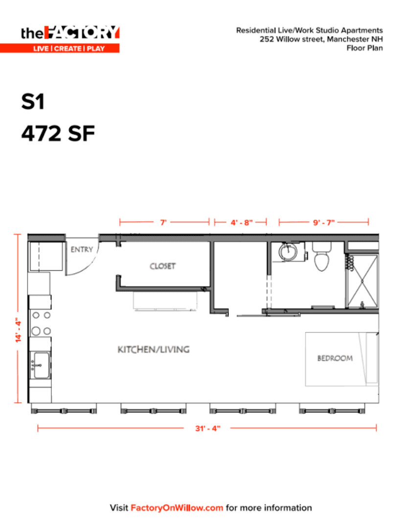 Manchester Apartment: 252 Willow Street