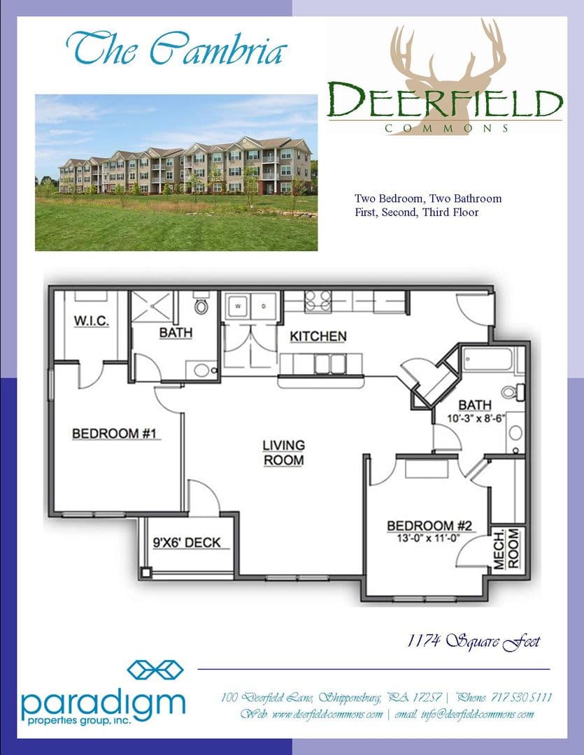 Shippensburg Apartment: 100 Deerfield Lane