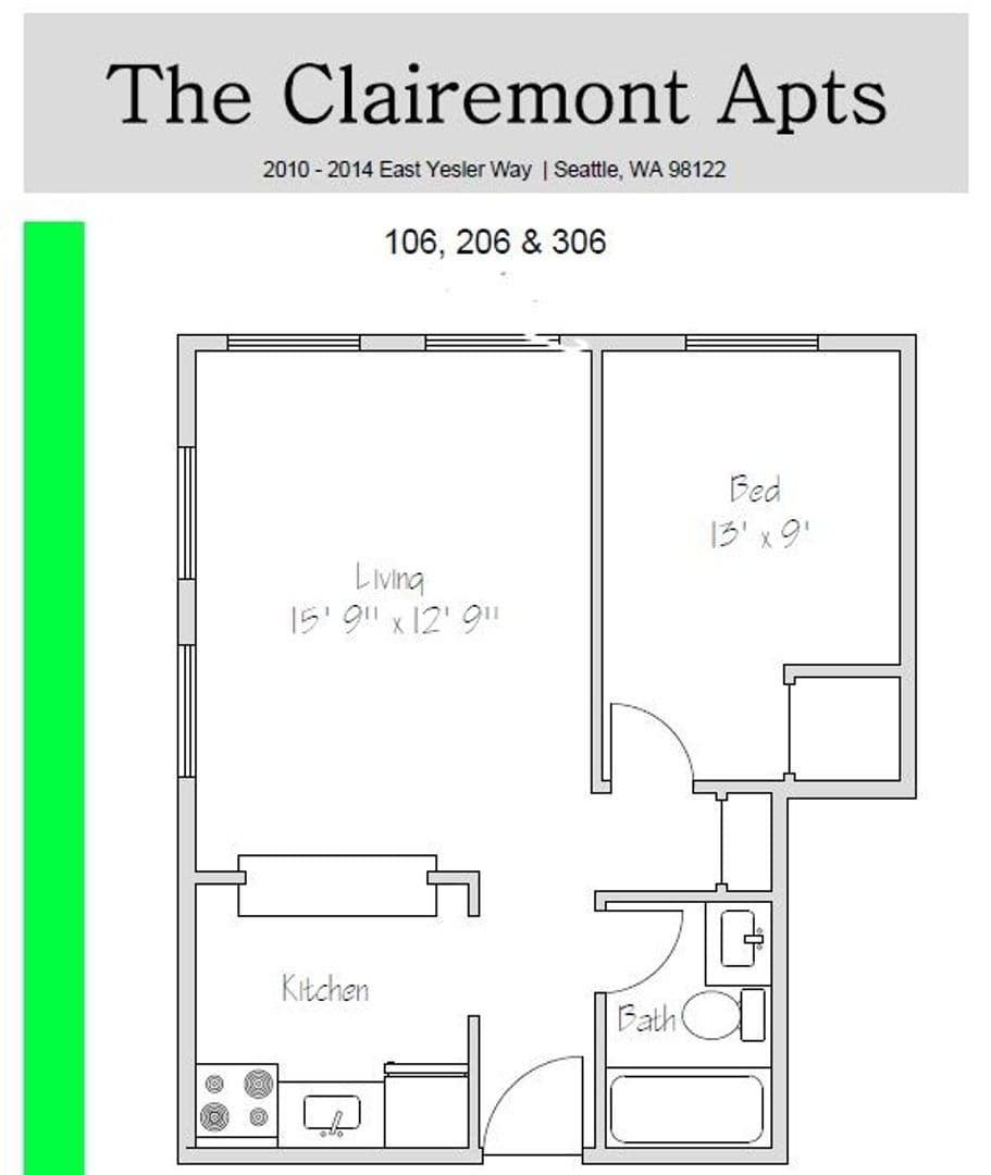 Seattle Apartment: 2010-2014 E Yesler Way