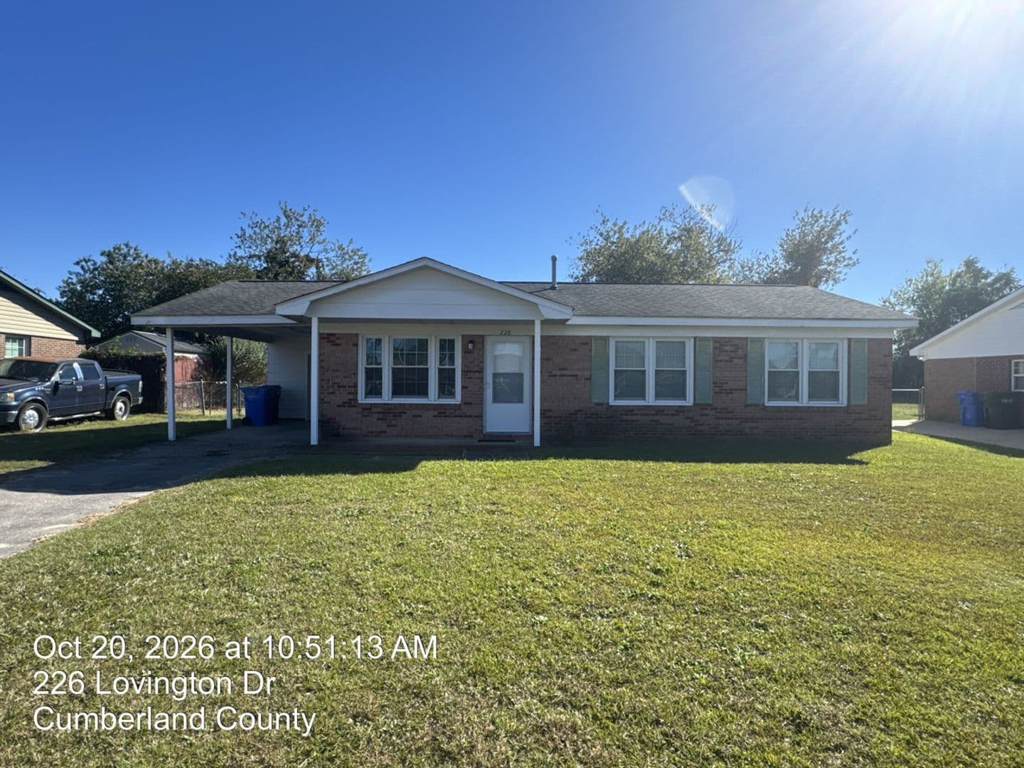 Fayetteville House: 226 Lovington Drive