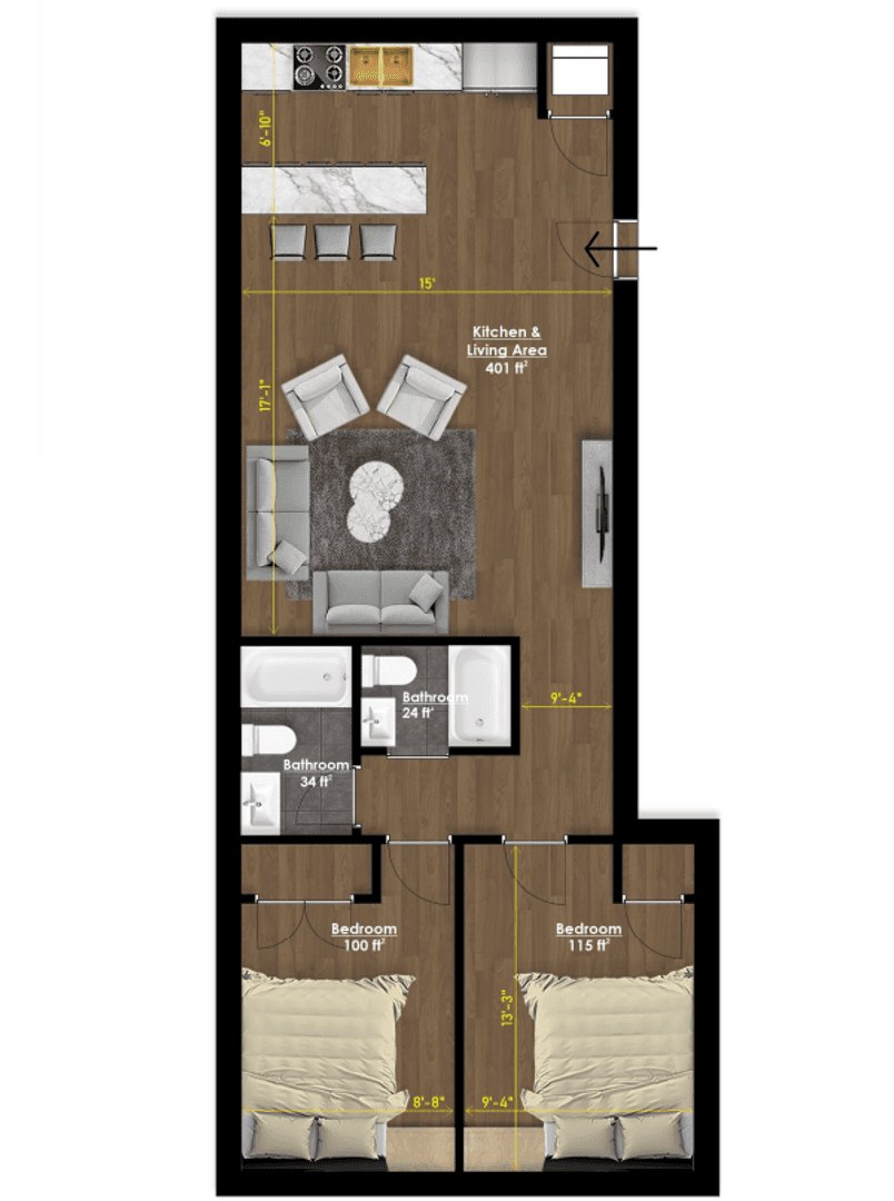 Philadelphia Apartment: 2006 Chestnut Street - 2A