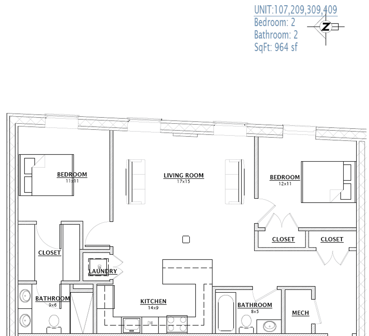 Utica Apartment: 119-137 Hotel Street - 209