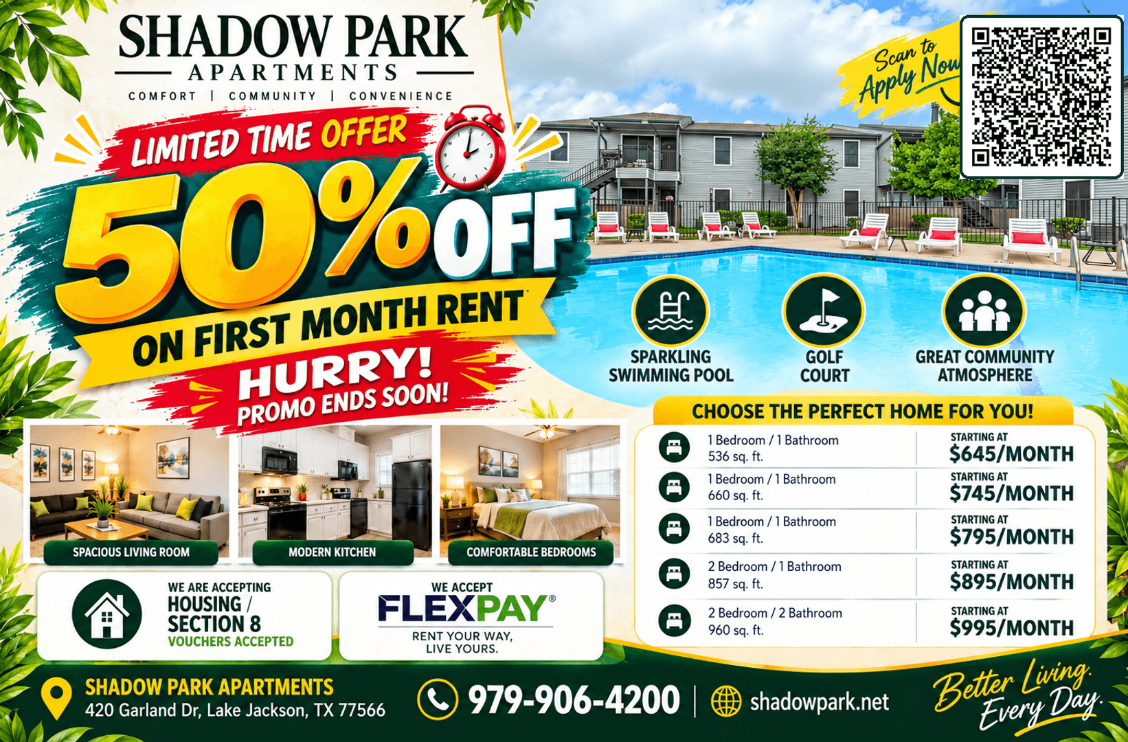 Lake Jackson Apartment: 420 Garland Dr