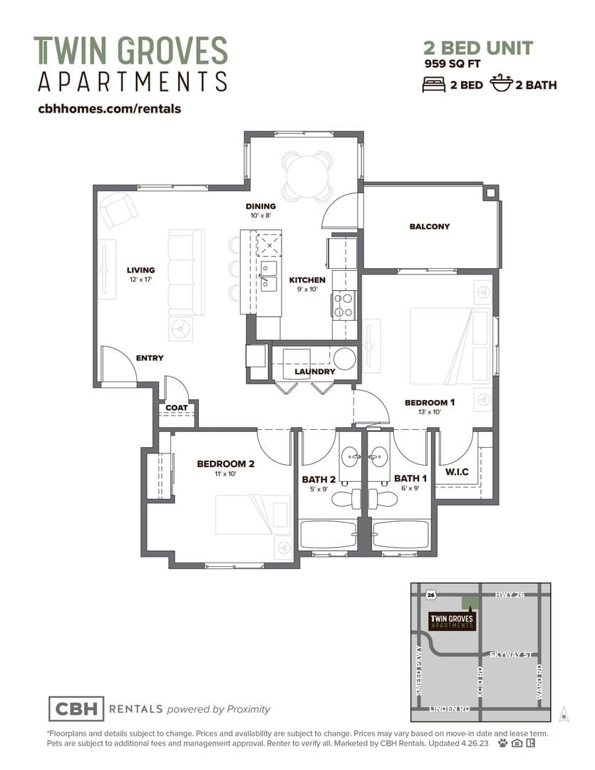 Caldwell Apartment: 5121 Farnum Lane #201