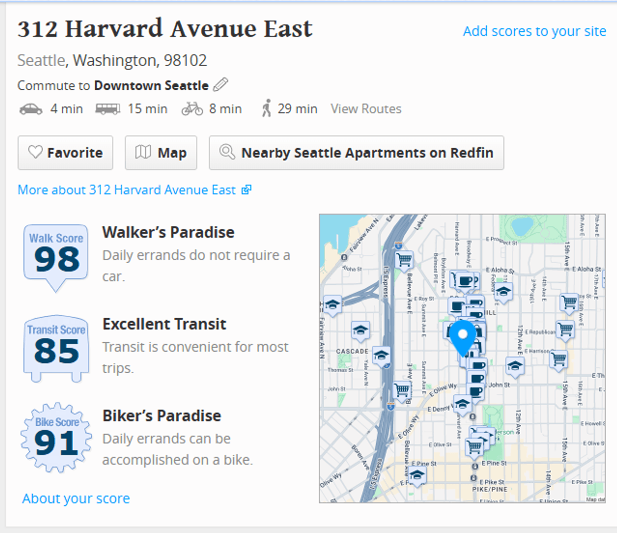 Seattle Apartment: 312 Harvard Ave E