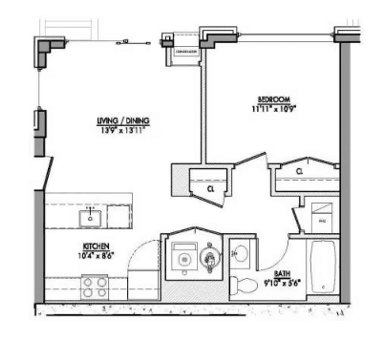 West New York Apartment: 11 Ave at Port