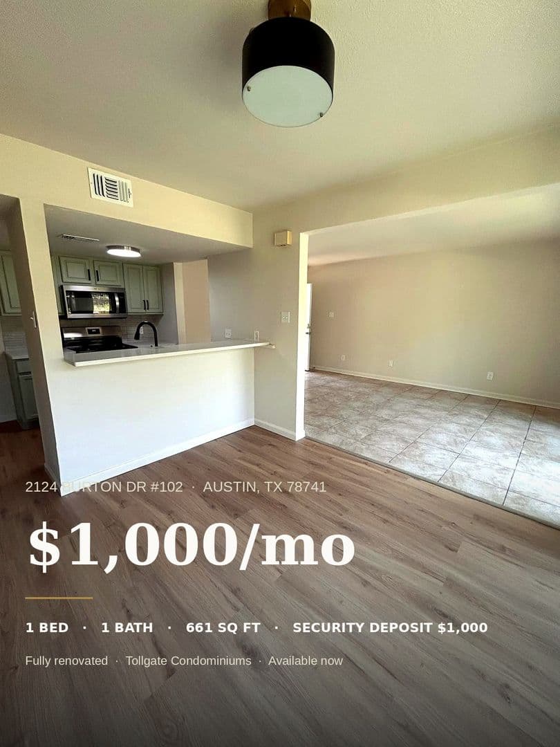Austin Apartment: 2124 Burton Dr - 102