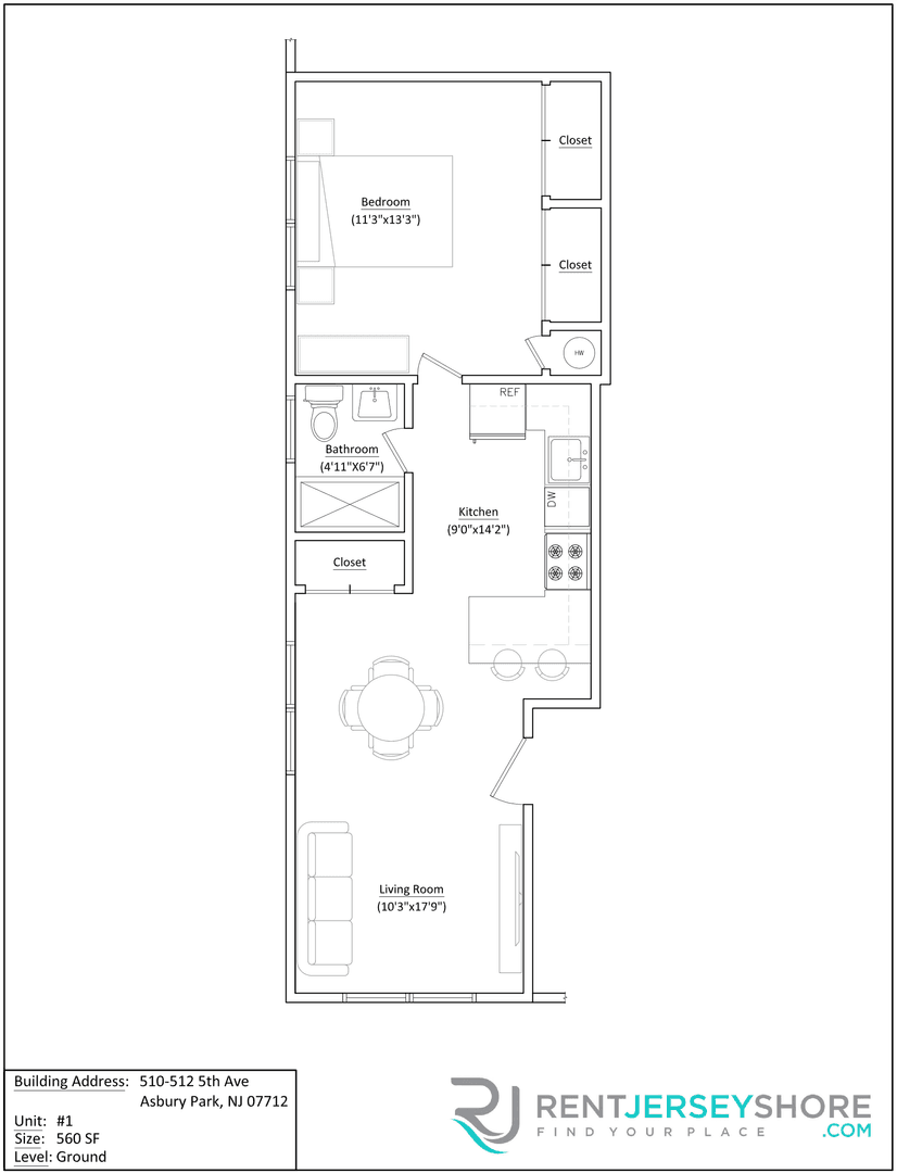 Asbury Park Apartment: 510 5th Ave