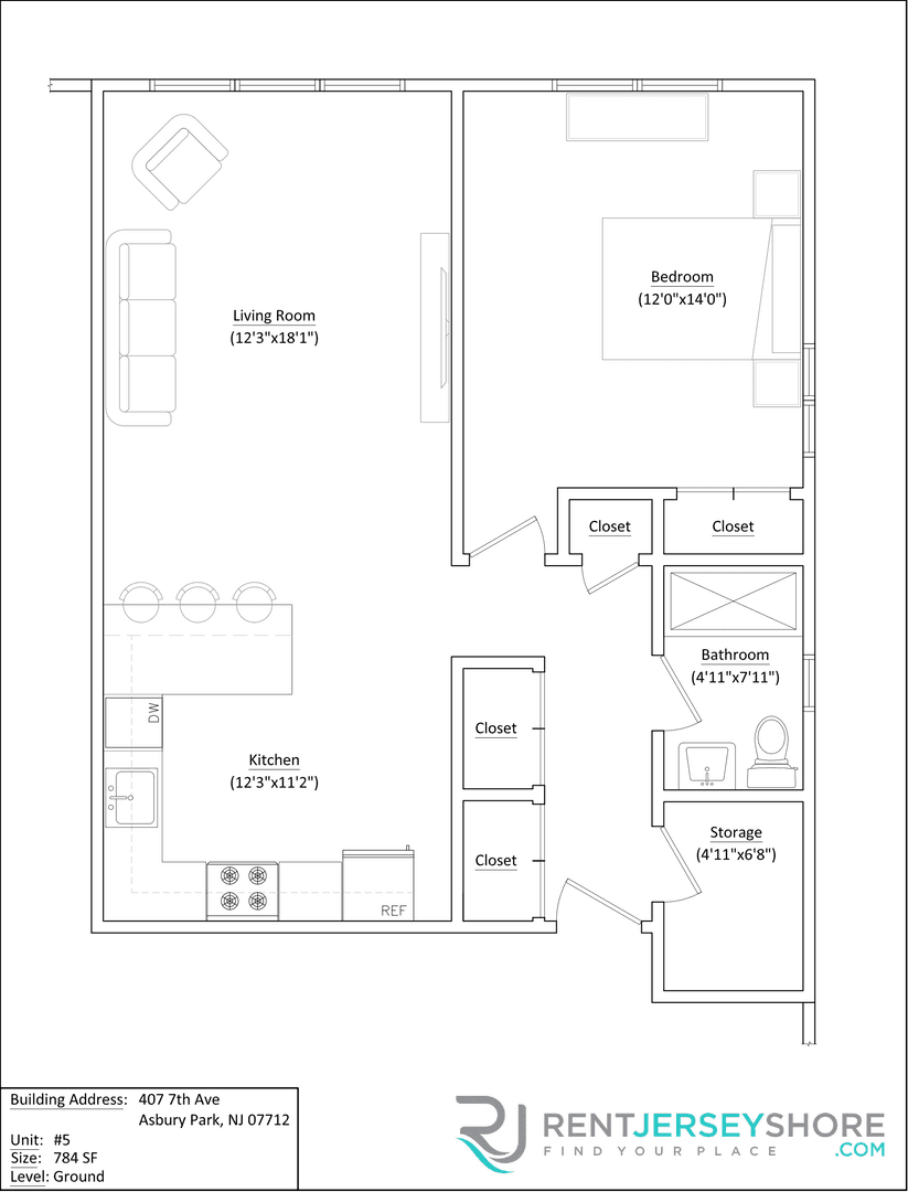 Asbury Park Apartment: 407 7th Ave