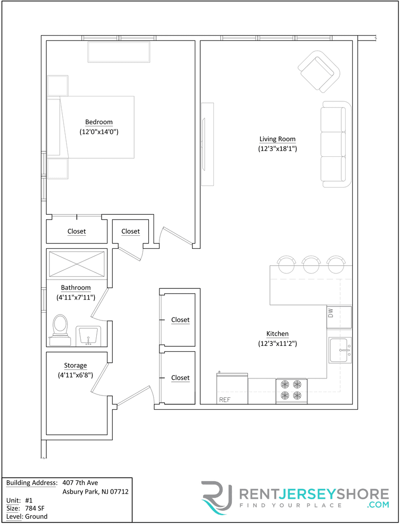 Asbury Park Apartment: 407 7th Ave