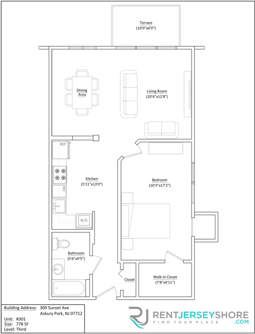 Asbury Park Apartment: 309 Sunset Ave