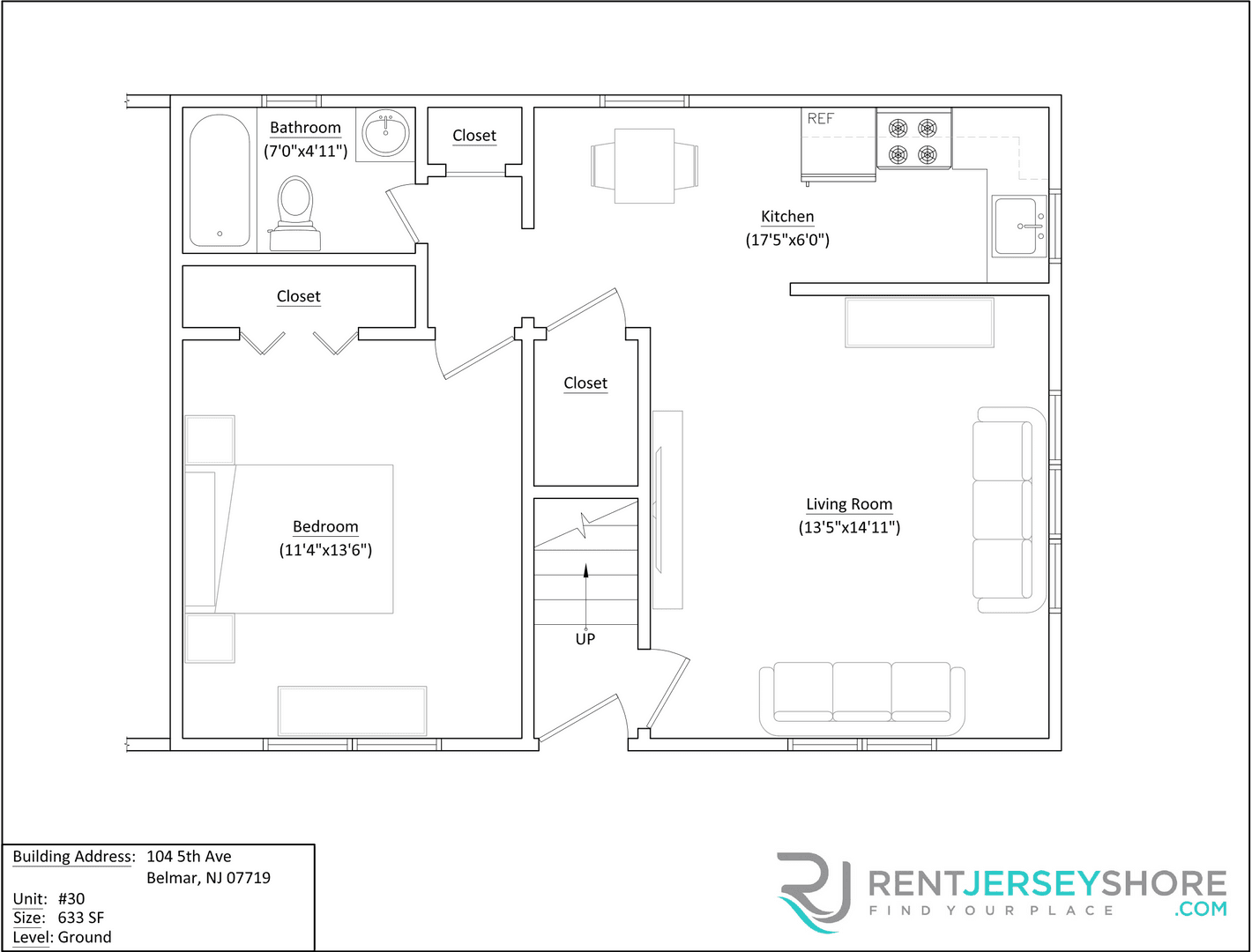 Belmar Apartment: 104 5th Ave
