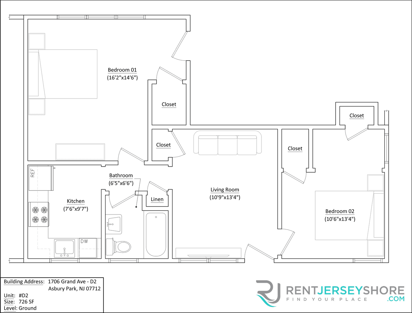 Asbury Park Apartment: 406 Deal Lake Dr