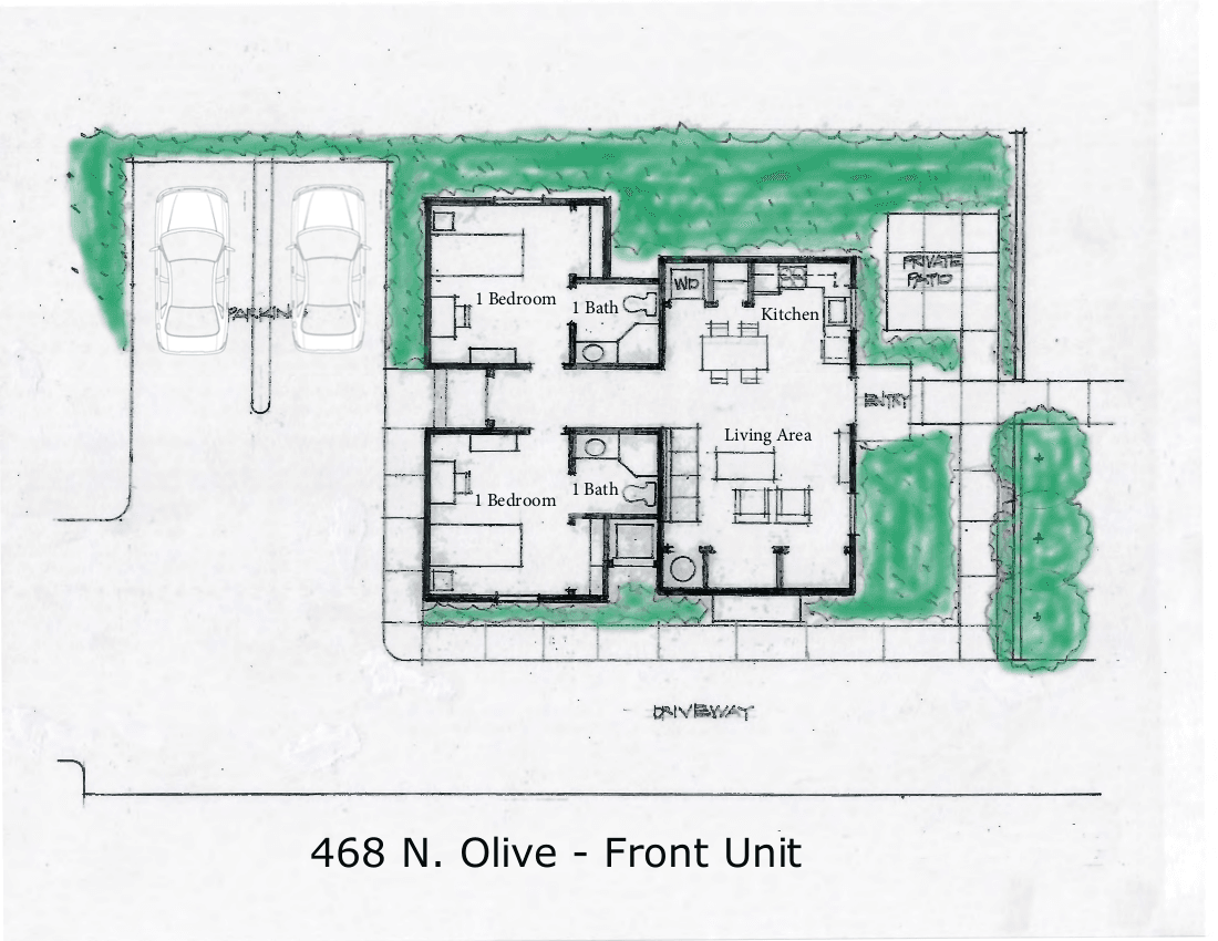 Orange Apartment: 468-470 North Olive St.