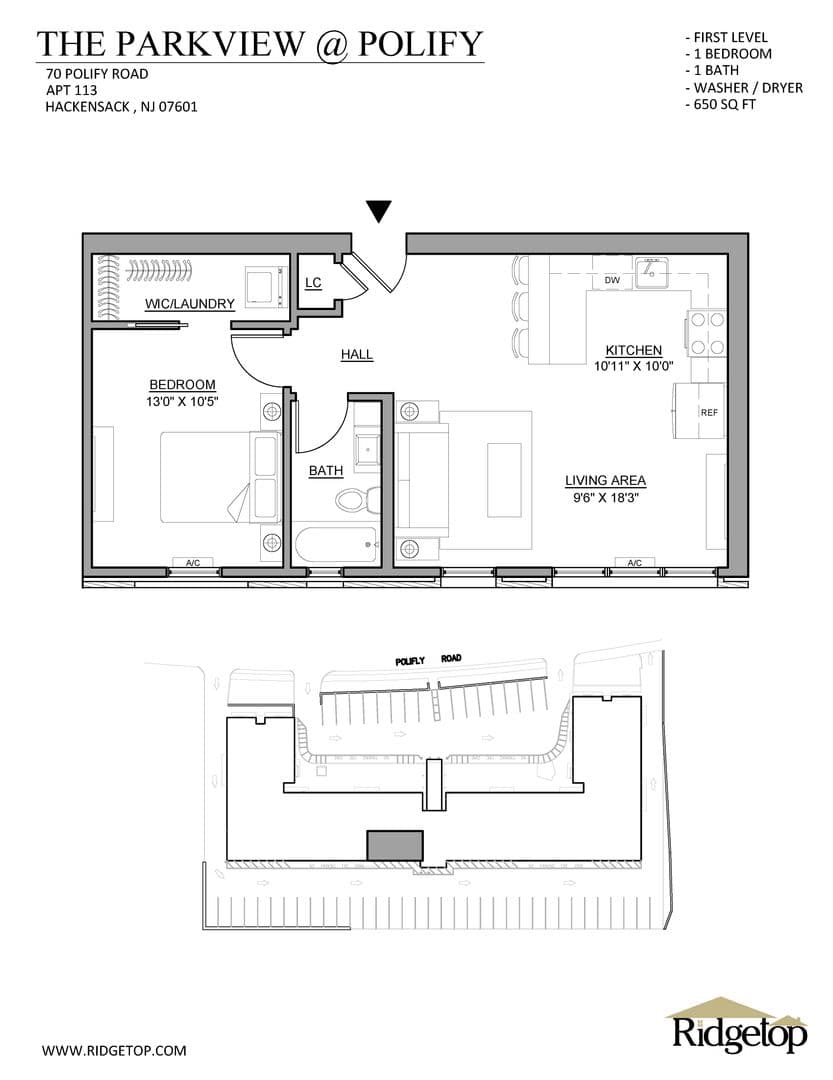 Hackensack Apartment: 70 Polifly Road