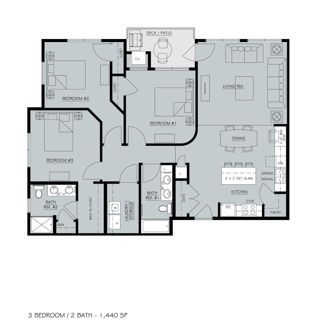 Dickinson Apartment: 1465 Roughrider Blvd