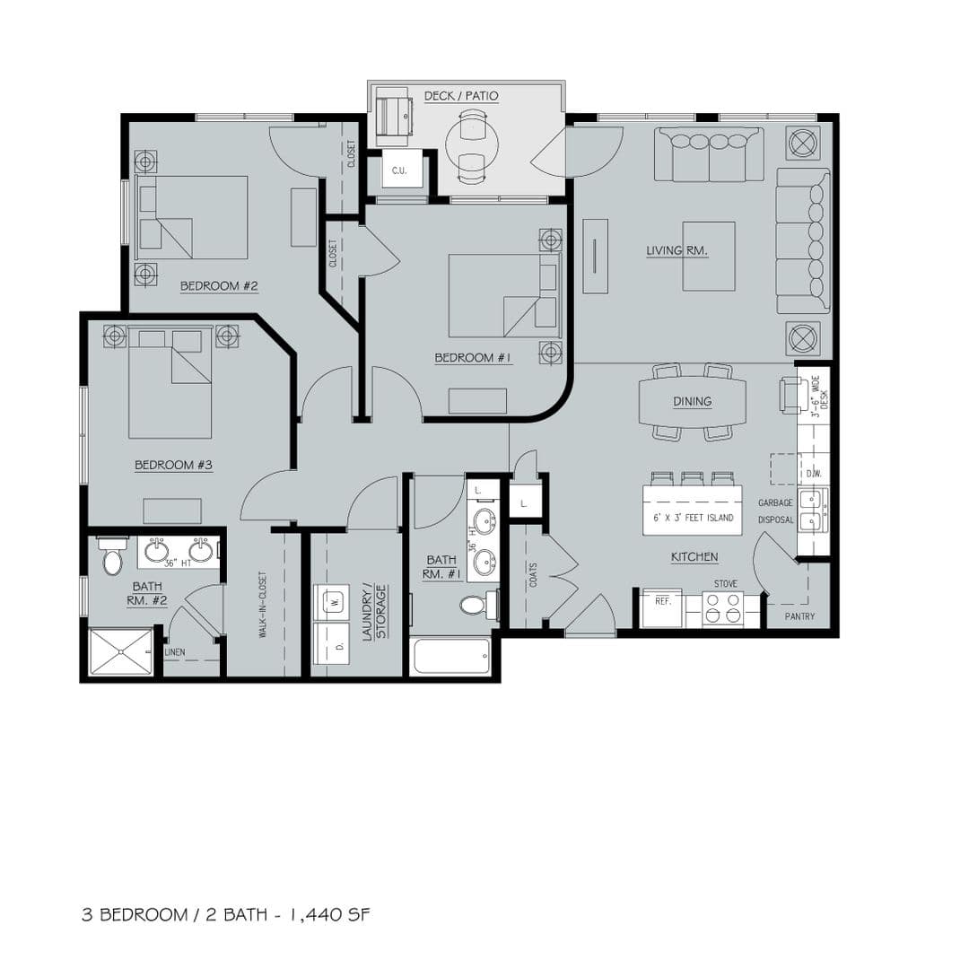 Dickinson Apartment: 1465 Roughrider Blvd
