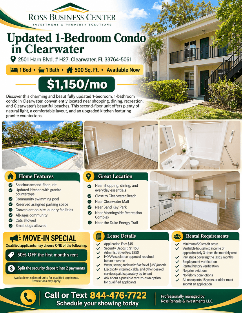 Clearwater Condo: 2501 Harn Blvd, # H27