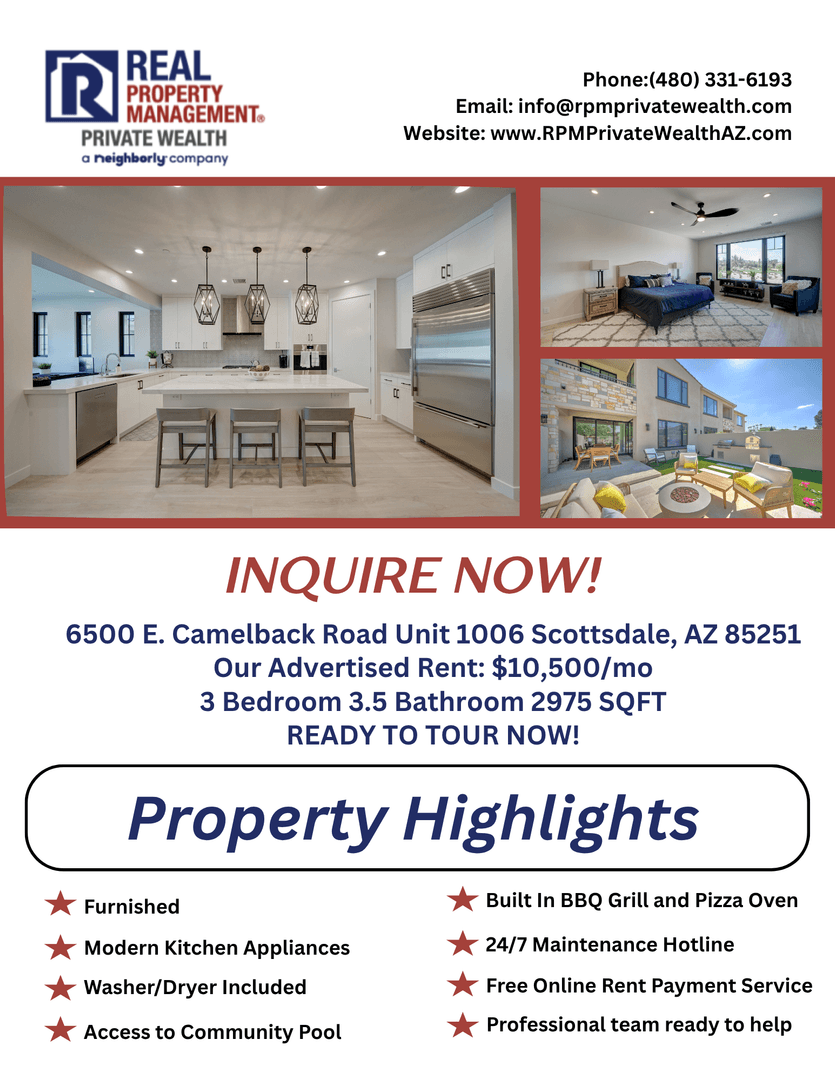 Scottsdale House: 6500 E. Camelback Road Unit 1006