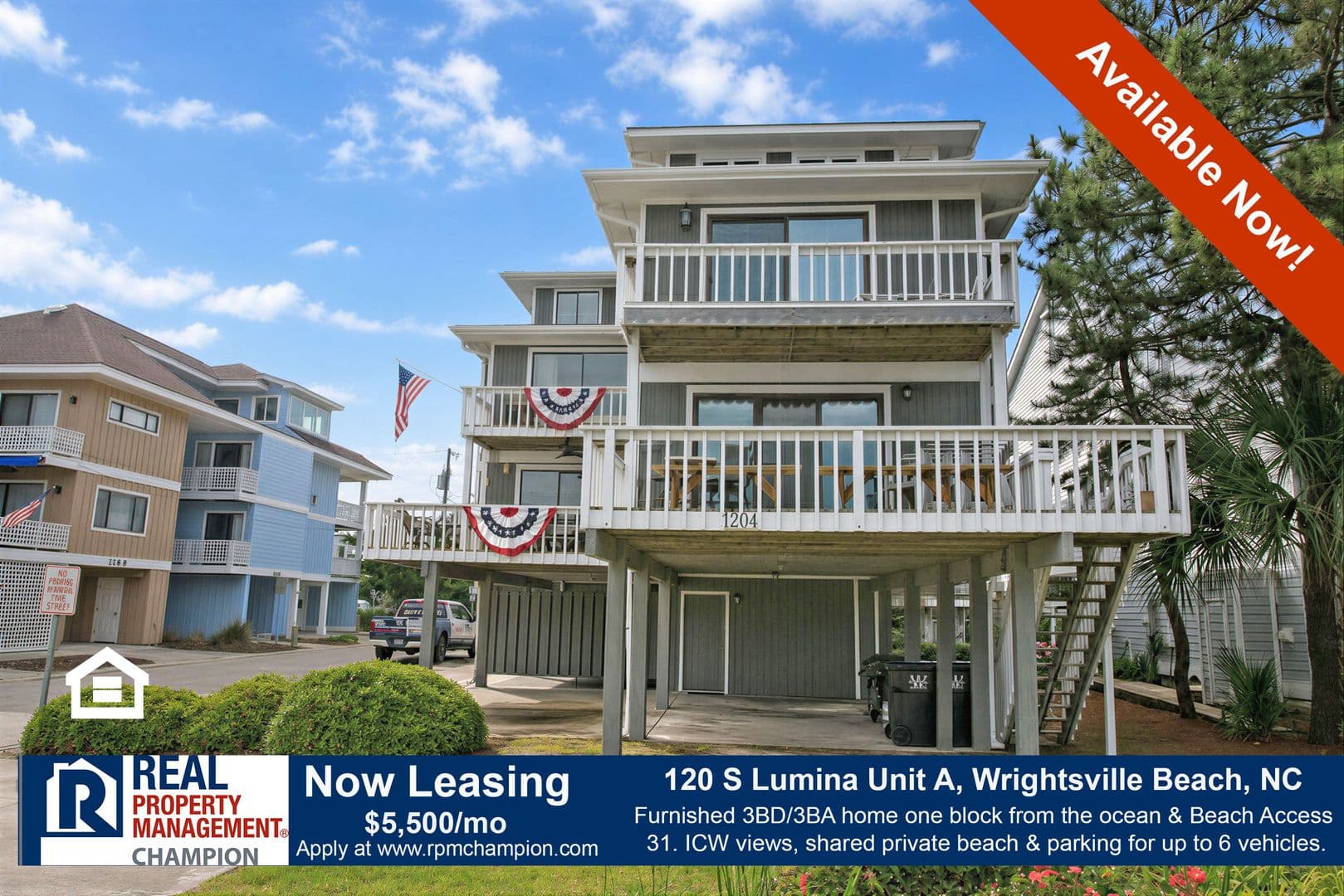 Wrightsville Beach House: 120 S Lumina Unit A