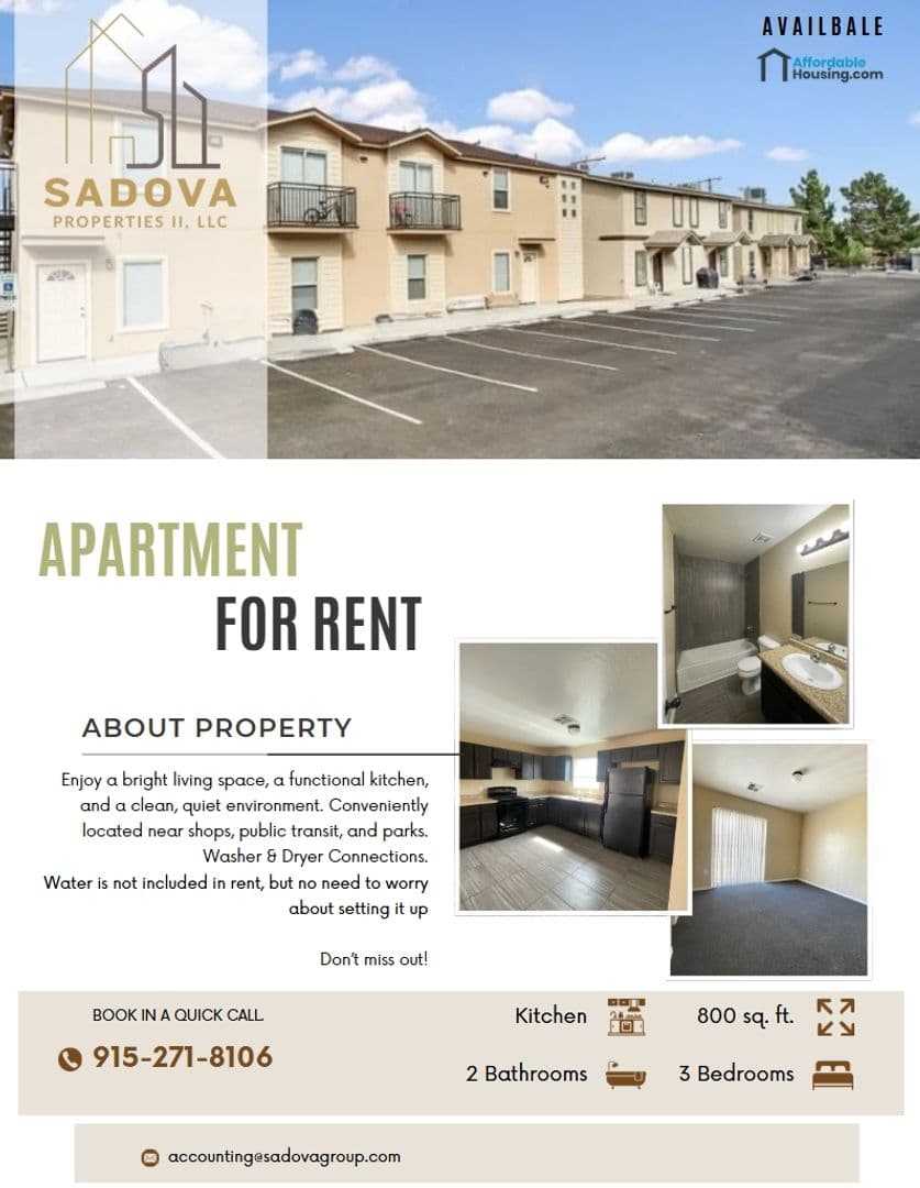 EL PASO Apartment: 512 Center Way - F