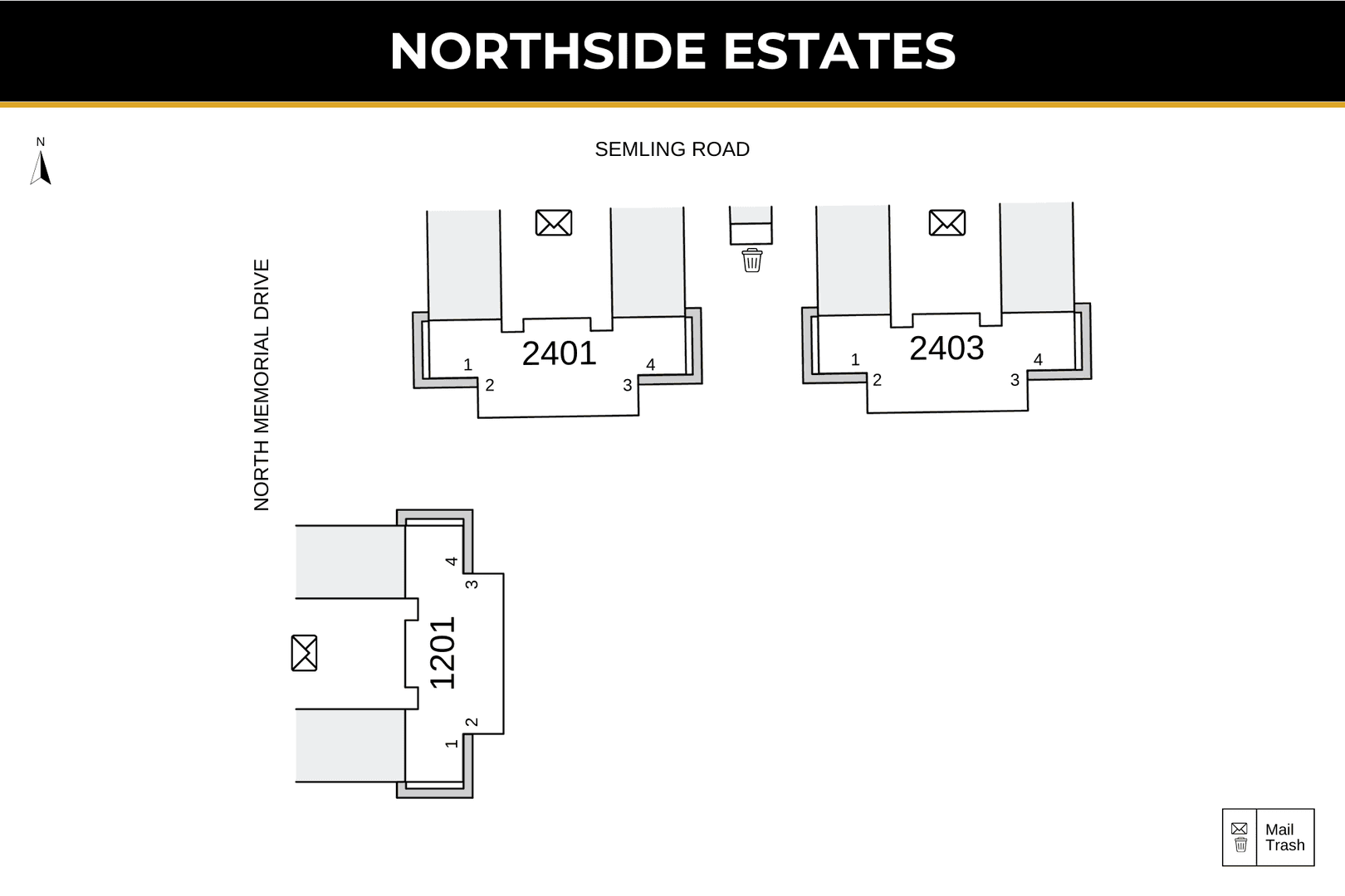 Merrill Apartment: 1201 N Memorial Dr / 2401 Semling Dr