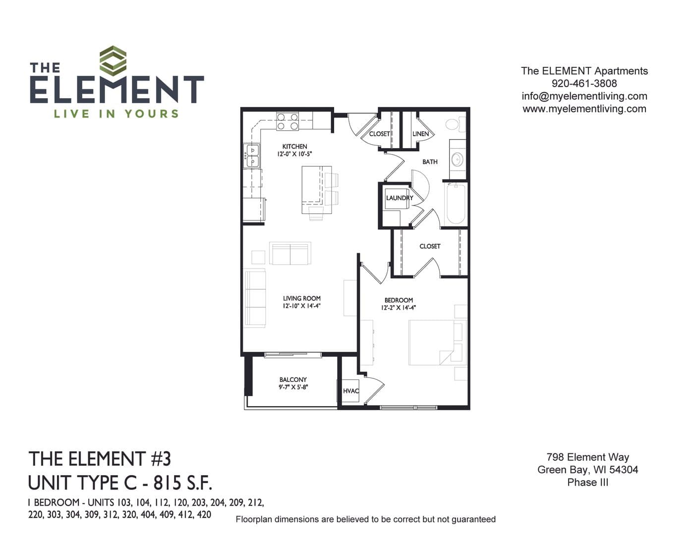 Ashwaubenon Apartment: 798 Element Way