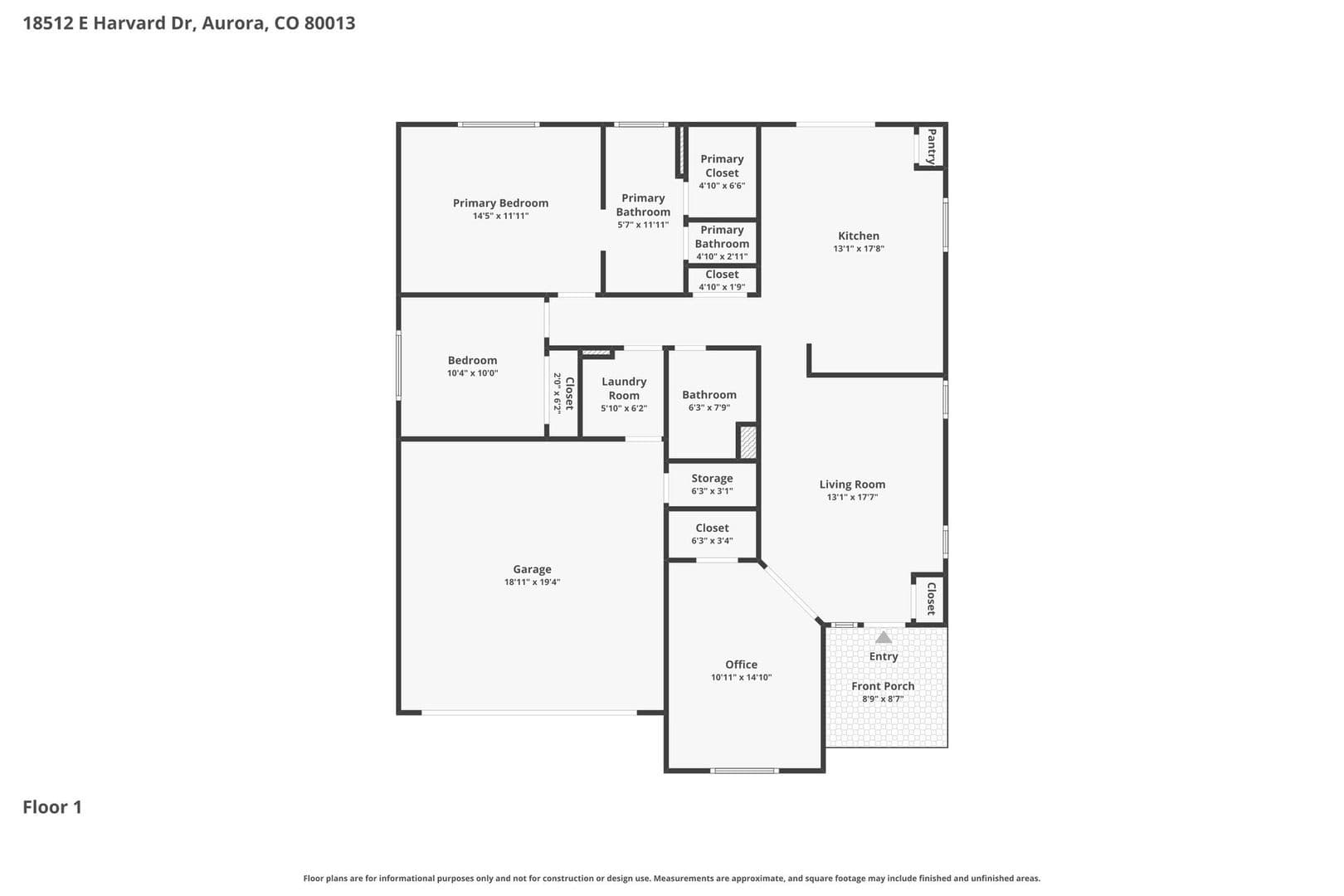 Aurora House: 18512 E Harvard Dr