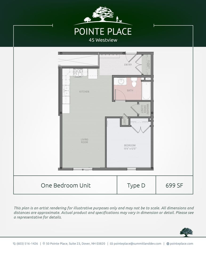 Dover Apartment: 45 Pointe Place