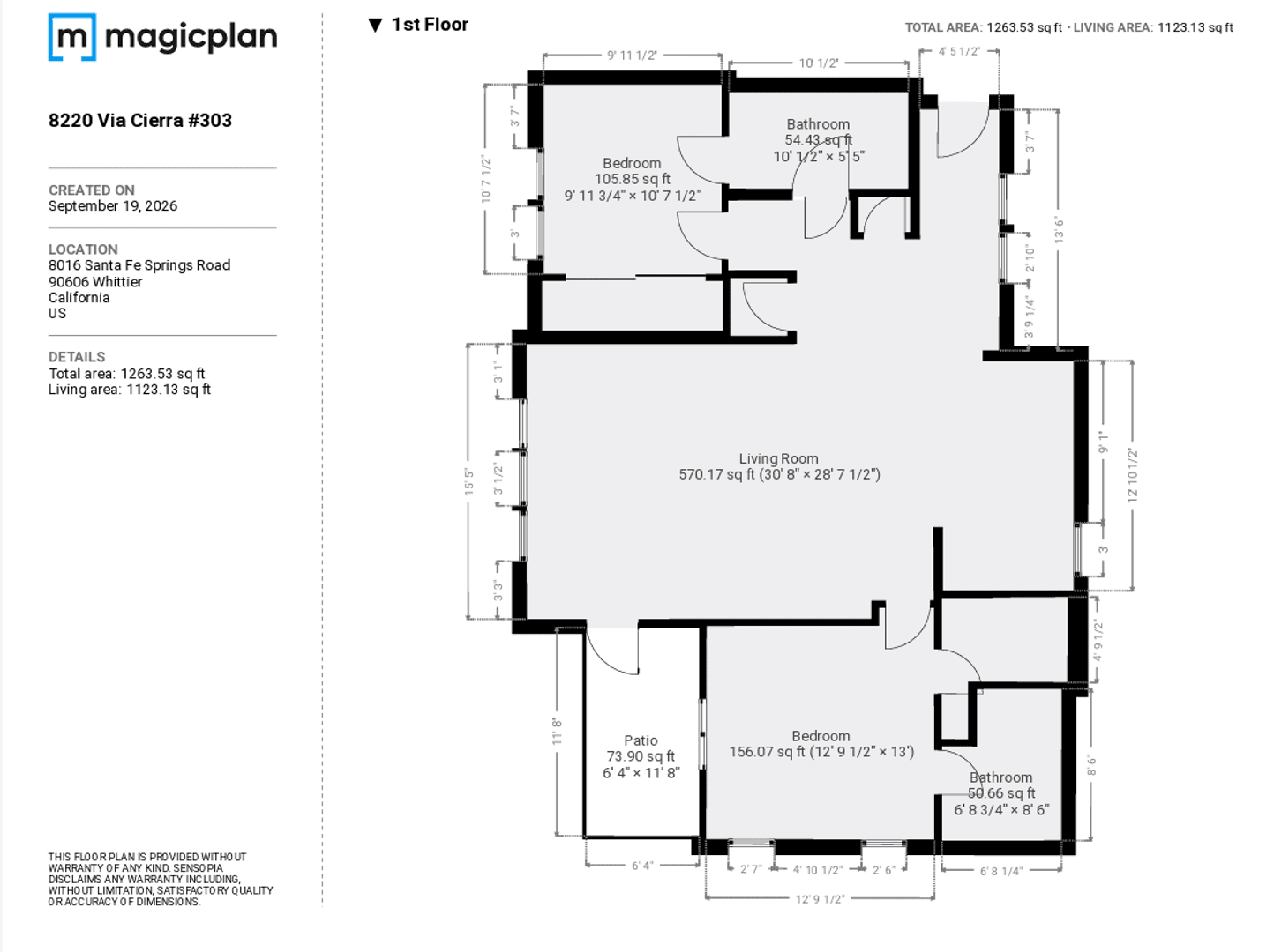 Whittier Apartment: 8115 Via Alta