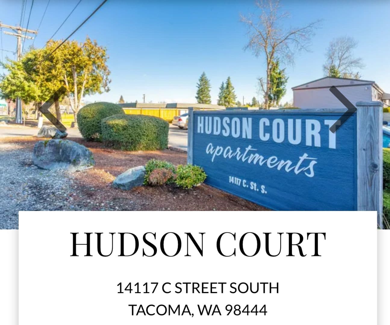 Tacoma Apartment: 14117 "C" Street South