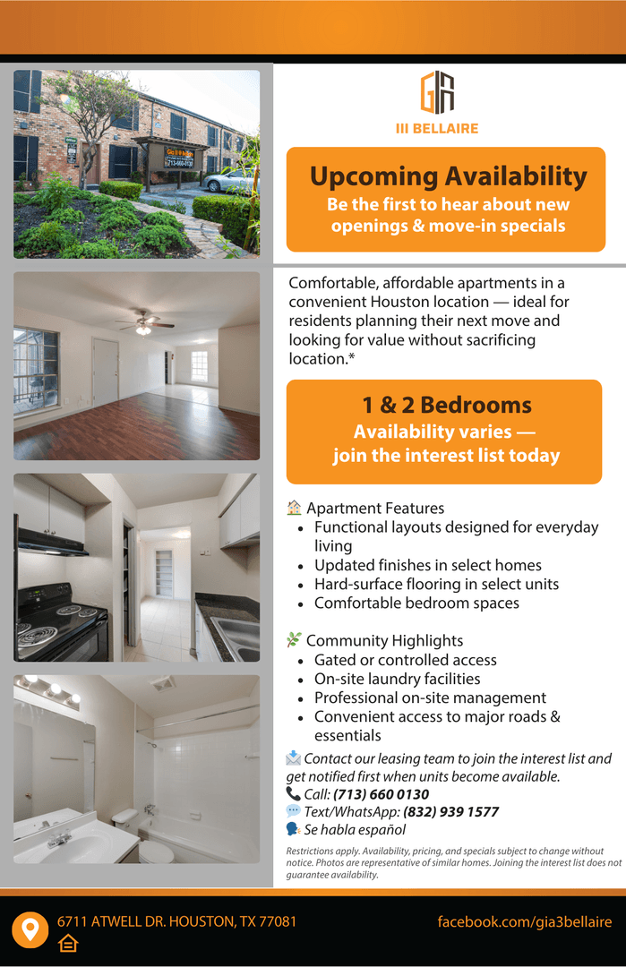 Houston Apartment: 6655 Dashwood & 6711 Atwell Dr
