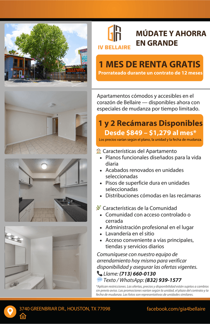 Houston Apartment: 6120 Bellaire Blvd.