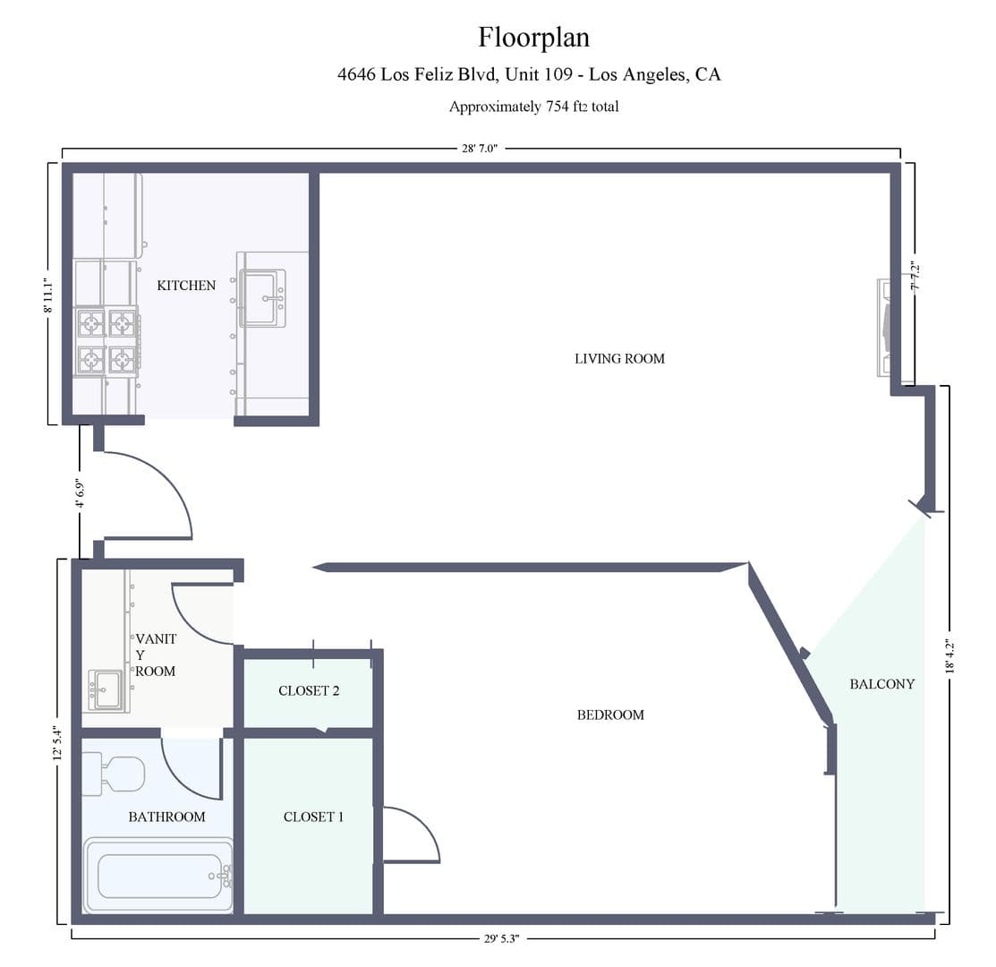 Los Angeles Apartment: 4646 Los Feliz Blvd
