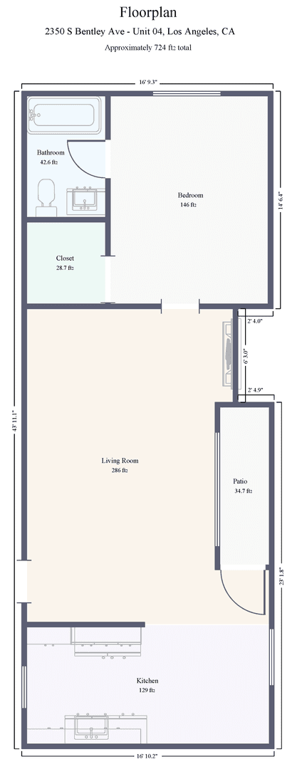 Los Angeles Apartment: 2350 S Bentley Ave