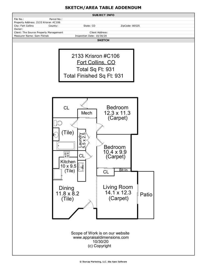 Fort Collins Apartment: 2133 Krisron Rd C106