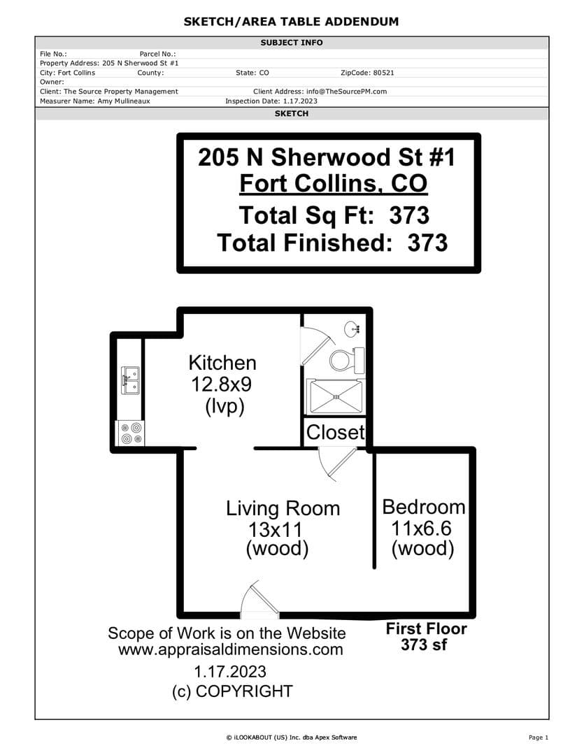 Fort Collins Apartment: 205 N Sherwood St 1