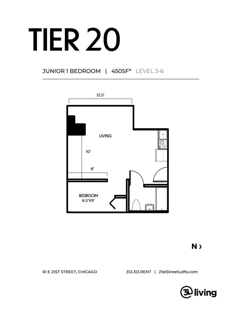 Chicago Apartment: 61 E. 21st Street