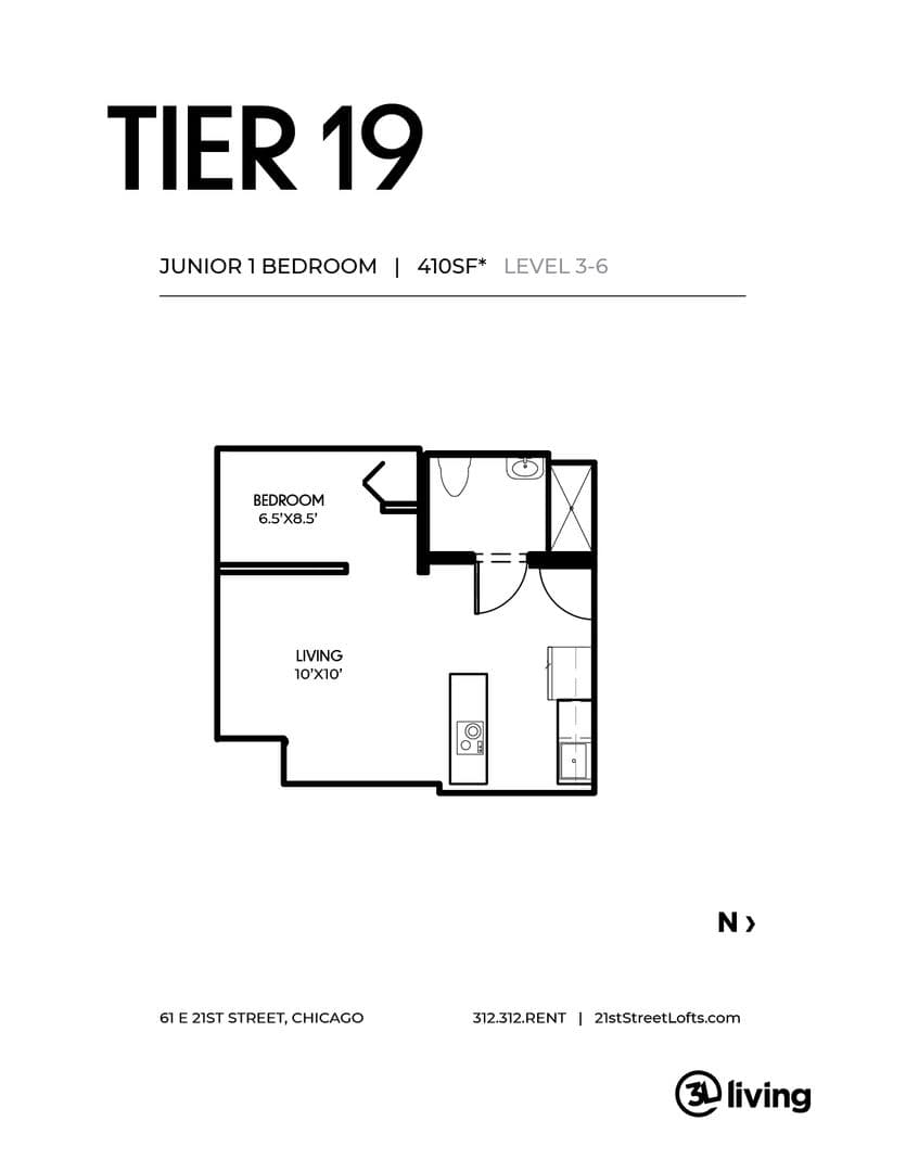 Chicago Apartment: 61 E. 21st Street