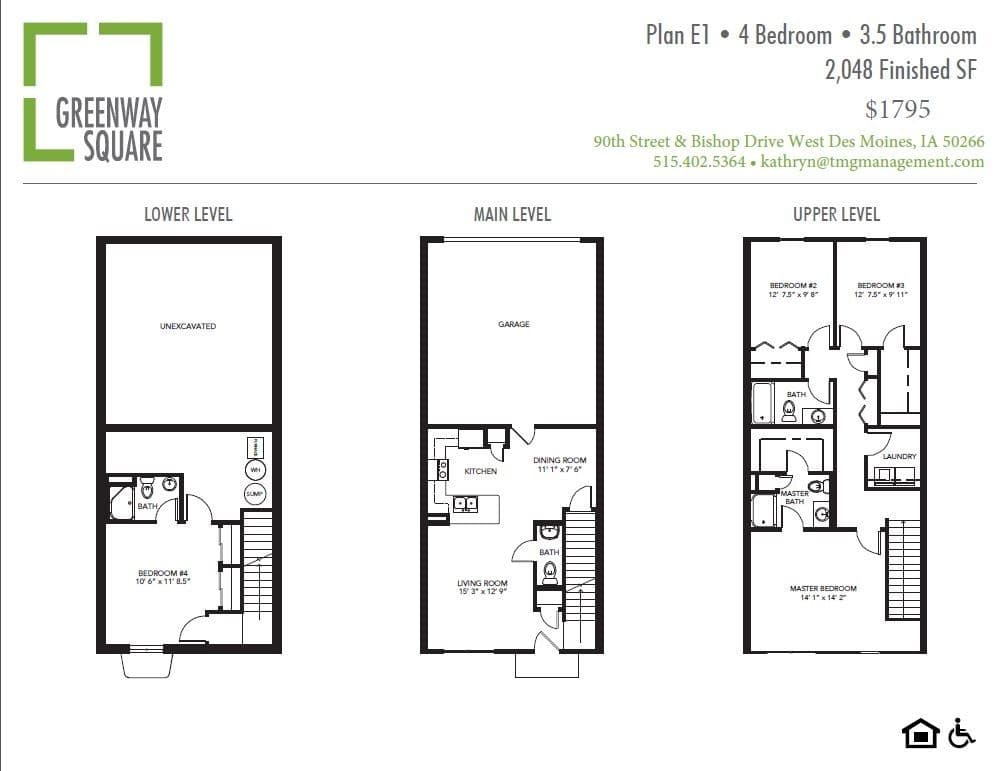 West Des Moines Apartment: 9061 Burkwood Drive