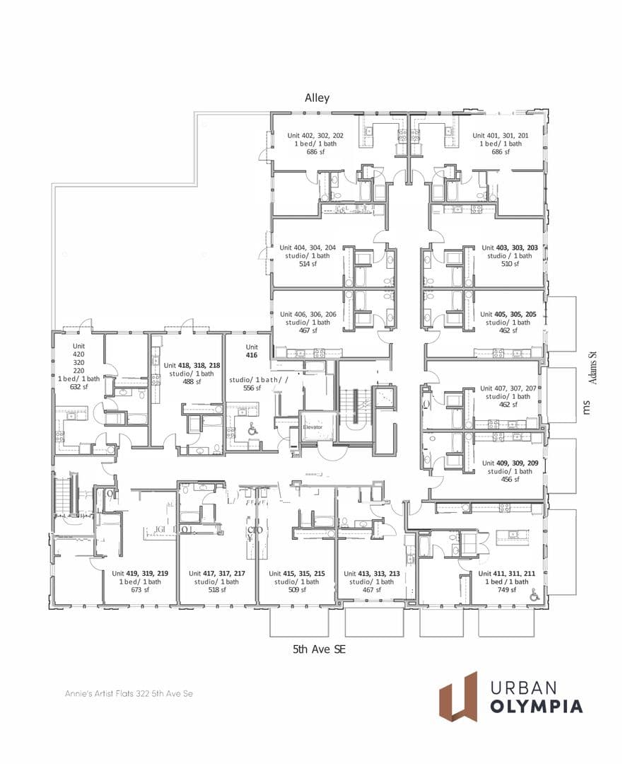 Olympia Apartment: 322 5th Ave SE